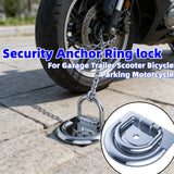 Motorcycle Lock Security Anchor Foldable Steel Ring Lock With Bolts For Garage Trailer Scooter Bicycle Parking Motorcycle
