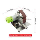 Mini Belt Sander Electric Sanding Polishing Grinding Machine 7 Variable Speed with 10 Sanding Belts (Belt Size: 30*330mm,