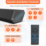 SE07 Sound Bar System Wireless Home Theater System 40W High-Power Bluetooth Speaker Home Theater Remote Control Desktop Speakers