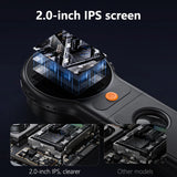 Portable Foldable 500X Digital Microscope 2MP Autofocus Magnifying Glass Coin Electronics Repair Photo Video Microscopes PC View