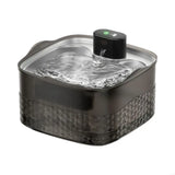New Flows USB Powered Pet Water Fountain Cats in Transparent Black Large Capacity Quiet Easy to Design Water
