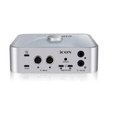 24-Bit 192KHz 2 mic-In/2 inst-In, ICON Cube 4Nano dyna 2-Out USB Recording Interface aluminum construction external Sound Card
