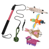 New 7lots Regulable Aluminum Dog Training Poles with Squeaky Attachments for Small Media Large Dogs