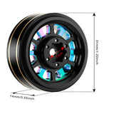 4Pcs Aluminium Brass Brass Beadlock Wheel HUB Rims 1.1"Wheel For Traxxas TRX4M 1/18 RC Car For Axial SCX24 1/24 RC Car Accessory