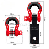 3/4 Carbon Steel Trailer Arm Broken 20.5T Solid Square Mouth Trailer Hook Buckle 4.75T Off-road Trailer Modification Part