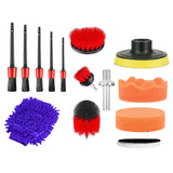 Car Wash Brush Kit Microfiber 14pcs Wheel Tire Brush Dash Duster Cleaning Kit for Cars RV Truck for Interior Exterior Wheels