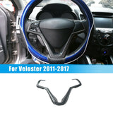 Carbon Fiber Car Steering Wheel Button Panel Cover Trim for Hyundai Veloster 2011-2017 Decoration Accessories