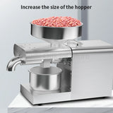 Intelligent Commercial Oil Press Machine Stainless Steel Cold Hot Dual Mode for Peanut Sesame Almond 8-16LB/H High Oil Yield