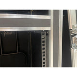 Two-door Shockproof 6U/8U/10U/12U/14U/16U/18U Professional Aluminum Rack Flight Case 3 Inch Wheels For Anti-vibration Protection