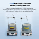 2 in 1 Digital Electric Heating Mantle 1000ml Magnetic Stirrer Hot Plate Lab Thermostat Heating PID Controlled 220V/110V