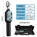 New Digital Preset Torque Wrench 1/2" 3/8" 1/4" Bidirectional Ratchet Head Professional Adjustable Bicycle Repair Hand Tools