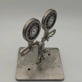 Stainless Steel Glass Rolling Tool - Dual Wheel Roller for Lampworking, Glass Rod/Pipe Straightening & Heating (≥3mm)