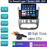 2din Android Auto Car radio multimedia player for Tesla screen For Renault Logan1/Sandero 2009-2015 Lada Largus Dacia Duster Gps