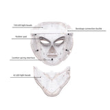 7 Color LED Photon Face Mask Skin Rejuvenation Anti-Aging Neck Beauty Instrument for Acne, Wrinkles & Skin Tightening