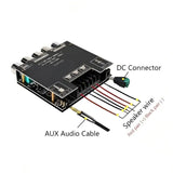 DC 12-24V Digital Amplifier Module Left/Right Channels + Subwoofer Output BT SZM & AUX Audio Input for 20-100W 4-8Ω Loudspeaker