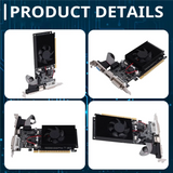 GW-GT 610 1G Ultra-Fast Graphics Card 1GB 64Bit DDR3 810/500Mhz PCI-E 1.1 X16 Desktop Small Chassis PC Gaming Graphics Card