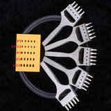 5 Prong Eyelet Cutter Head Removable Chisel Stainless stee Leather Punch Tool Craft Watch Band Strap Oval Hole Puncher Stitching