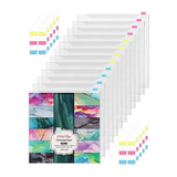 GW-12Piece Scrapbook Paper Storage Box For 30.48 X 30.45 Cm Papers With 60 Adhesive Index Tabs Waterproof Single Top Load