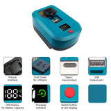 PD 3.0 65W Fast Battery Charger Adapter Converter USB-A & Type C For Makita 18V BL1860B BL1850 BL1830 BL1820 Battery Accessories