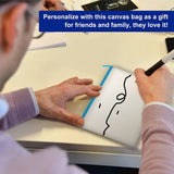12pcs Canvas Zipper Pouch Blank DIY Craft Pencil Case Multipurpose Makeup Bags for Pen, Cosmetic, Invoice Bill, Travel Toiletry