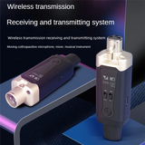 Wireless Microphone System UHF Wireless XLR Transmitter and Receiver for Dynamic Microphone, Audio Mixer, PA System