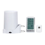 Wireless Rain Gauge 5-inch Large Diameter + Self-unloading Monitoring Temperature and Humidity Remote Warning Rainfall Monitor