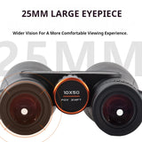Eyeskey 10x50ED Outdoor ED Binoculars Fogproof Waterproof Professional FMC BAK4 Prism Optics Telescopes for Hunting Camping