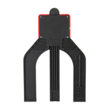 0-80mm 0.01mm LCD Digital Display Height Depth Gauge with Magnetic Feet, ABS Material, Black+Red+Silver, 0-50mm Hole Depth,