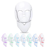 7 Color LED Photon Face Mask Skin Rejuvenation Anti-Aging Neck Beauty Instrument for Acne, Wrinkles & Skin Tightening
