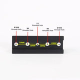 Angeleyes 90mm Dovetail Plate with 1/4 thread/M8 Thread/7mm Hole for Astro Telescope Finder/Guide Scope Black/Red for Choice