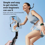 Gimbal Stabilizer Selfie Stick Foldable Wireless Tripod With Bluetooth Shutter Monopod