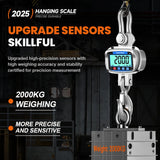 3-5T Industrial Digital Crane Scale High Precision 1kg LCD Display Hanging Hook Scales Temp-Humidity Mointor Remote Control
