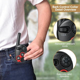 2 in 1 Bark Collar with Remote Range 1300ft, Dog Training Collar, Beep, Vibration,Shock,Waterproof Electric Dog Shock Collar