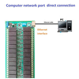 DC 12V/24V 20A 32 Channels RS485/Ethernet Modbus Slave Relay Board High Current RJ45 Network Port TCP/IP Modbus RTU Relay Module