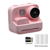 HD 1080P Video Photo Digital Camera child Cartoon Instant Camera Print Camera with Thermal Print Paper for Kid Christmas gift