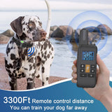 Rechargeable Wireless Dog Training Collar with Remote Control – IP67 Waterproof, 800m Range,