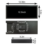 12.3inch 1920x720 850nits IPS High Brightness Advertising LCD Monitor Support USB Auto Play,270° Rotation
