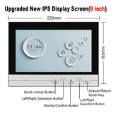 Smart Tuya Wifi Video Intercom for 6/8/10 Unit Apartments 9-Inch Screen with with RFID Card / APP Unlock Doorbell Camera Systerm