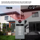 1080P Tuya Smart Video Doorphone for Multi-Apartment Metal Doorbell Video Intercom System 7inch Monitor with RFID Card Unlock