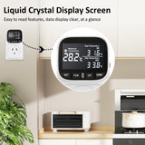 240V 10A Temperature Controller Socket Digital Display Smart Thermostat Fish Tank Touch Screen Preset Timer Switch Cooling