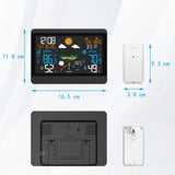 Wireless Weather Station: Indoor Outdoor Thermometer with Professional 5-Level Forecast and Moon Phase Clock - Comprehensive