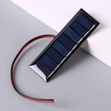 4V 0.2W Epoxy Solar Panel 8 Solar Cells 2 Wires 75x25mm for DIY Solar Projects