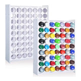 63 Holes Craft Paint Storage Organizer Vertical Paint Rack Stand Wall Mounted Paint Organizers For Artsupplies