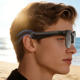 BT Smart Glasses Real-Time 150+ Language Translation Bone-Conduction Music Glasses Built-in Speakers Voice Control for Men Women