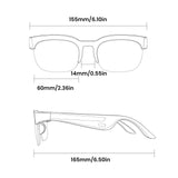 BT Smart Glasses Real-Time 150+ Language Translation Bone-Conduction Music Glasses Built-in Speakers Voice Control for Men Women