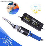Blue Electric Carpet Carving Scissors Tufting scissor Engraving Trimming Scissors Rechargeable Rug Scissors For Tufting Tool