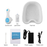 Ionic Detox Foot Bath Massage Machine with Basin Electric Foot Spa Bath Massager Deep Tissue Clean Vibrant Vibration Care Arrays