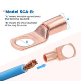 170Pcs Battery Cable Ends Assortment Kit AWG 12 10 8 6 4 ,12 Sizes Battery Wire Lugs Tubular Ring Connectors SC Terminals