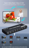4K@60hz 6x2 HDMI Matrix 6 IN 2 OUT HDMI Switch Splitter 4x2 Matrix Optical Audio Video Converter for PS4 Camera PC To TV Monitor