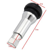 4pcs TR414 Alloy Tubeless Snap In Wheel Tire Valve Stems Rubber Dust Caps